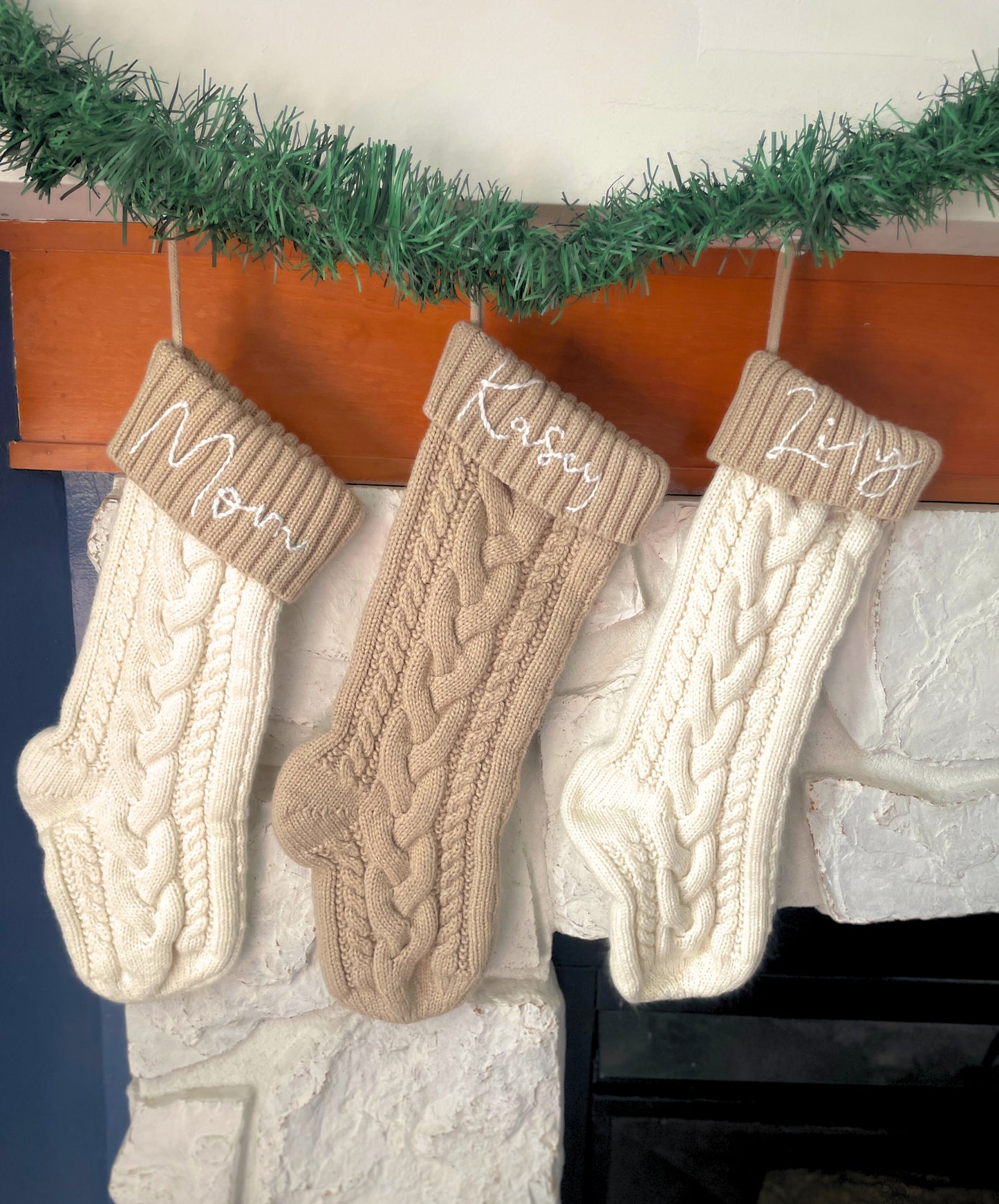 Hand-embroidered Stockings