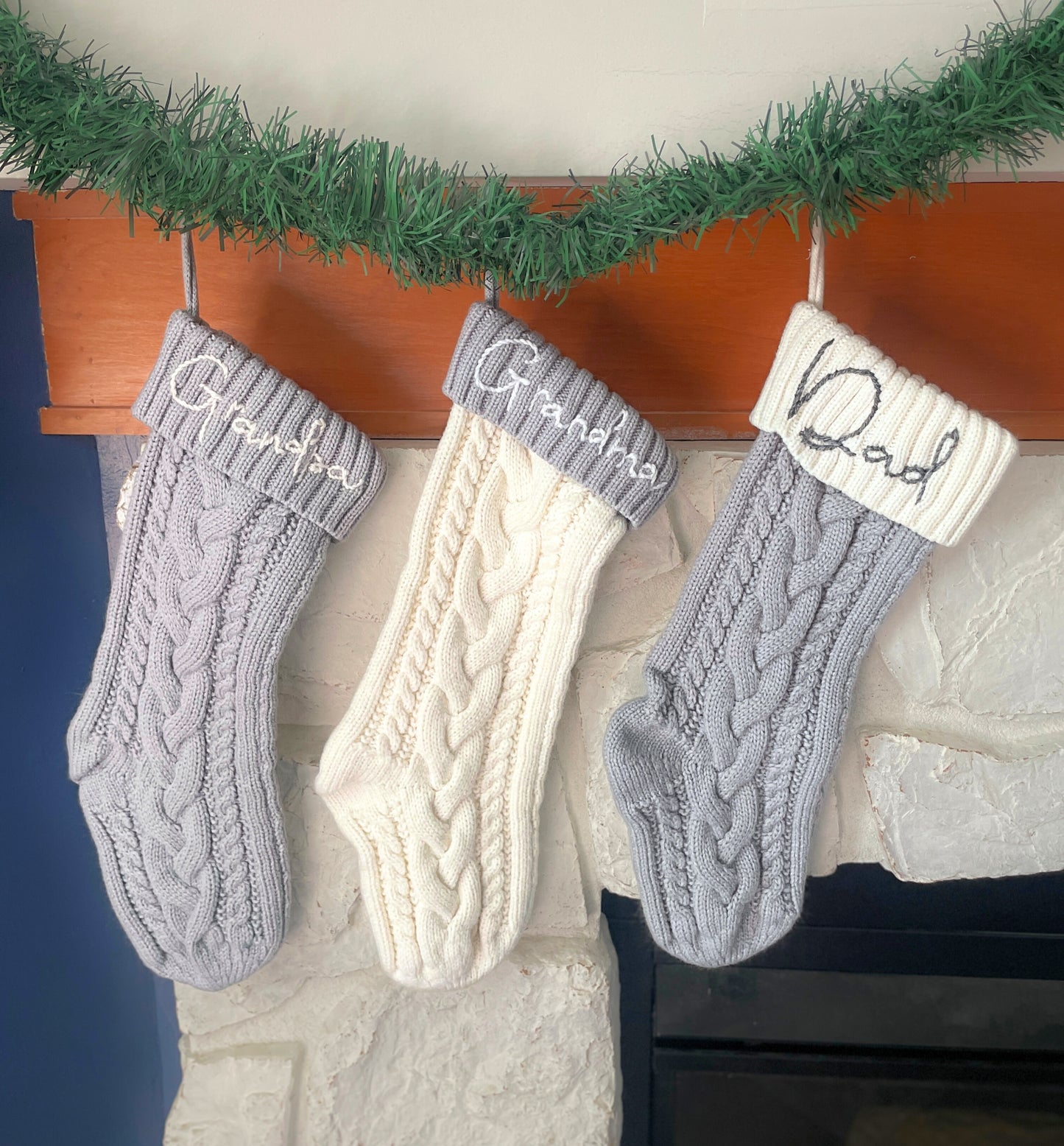 Hand-embroidered Stockings