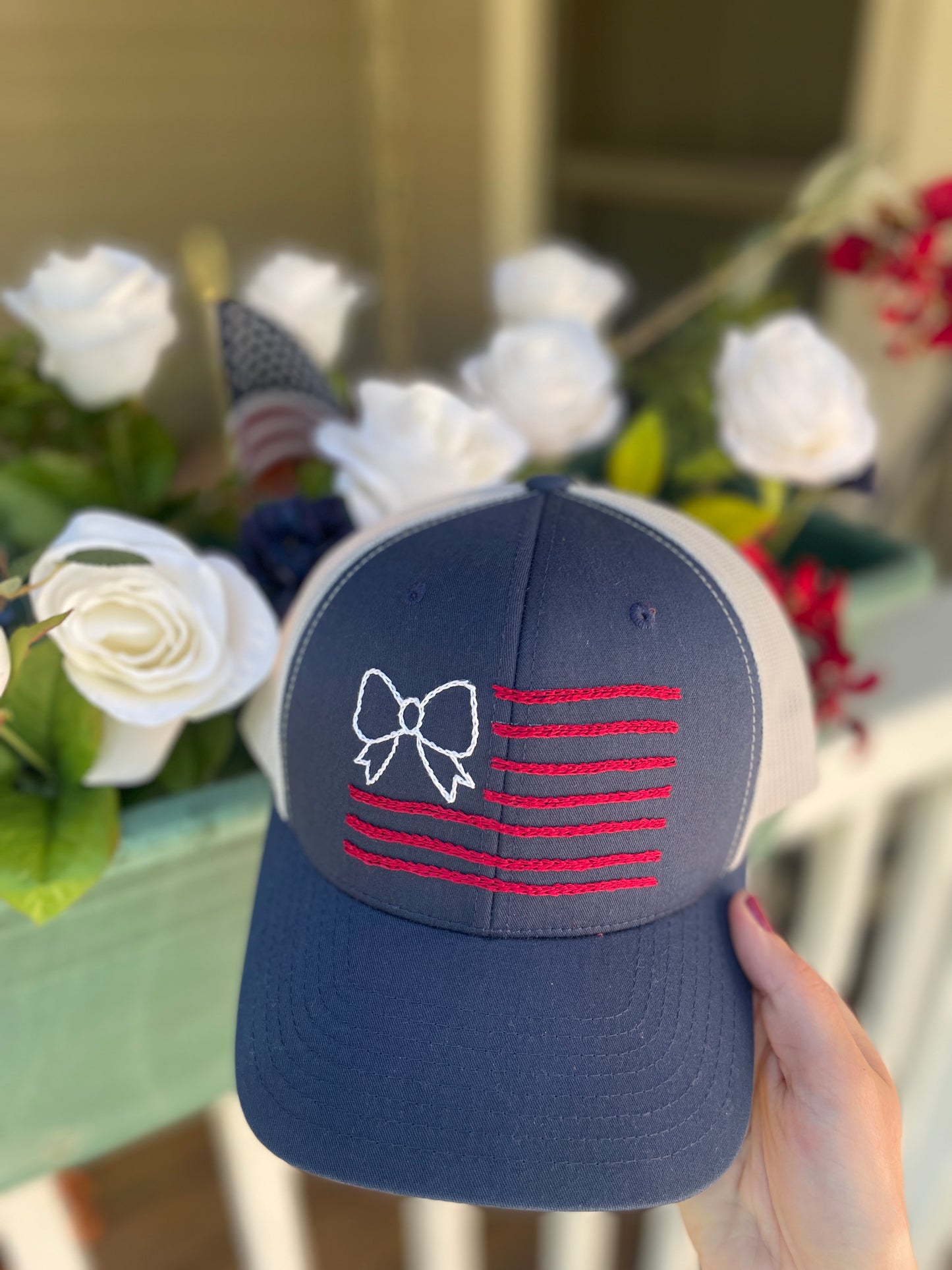 Embroidered Flag Baseball Hat