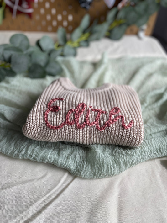 Personalized Embroidered Sweater