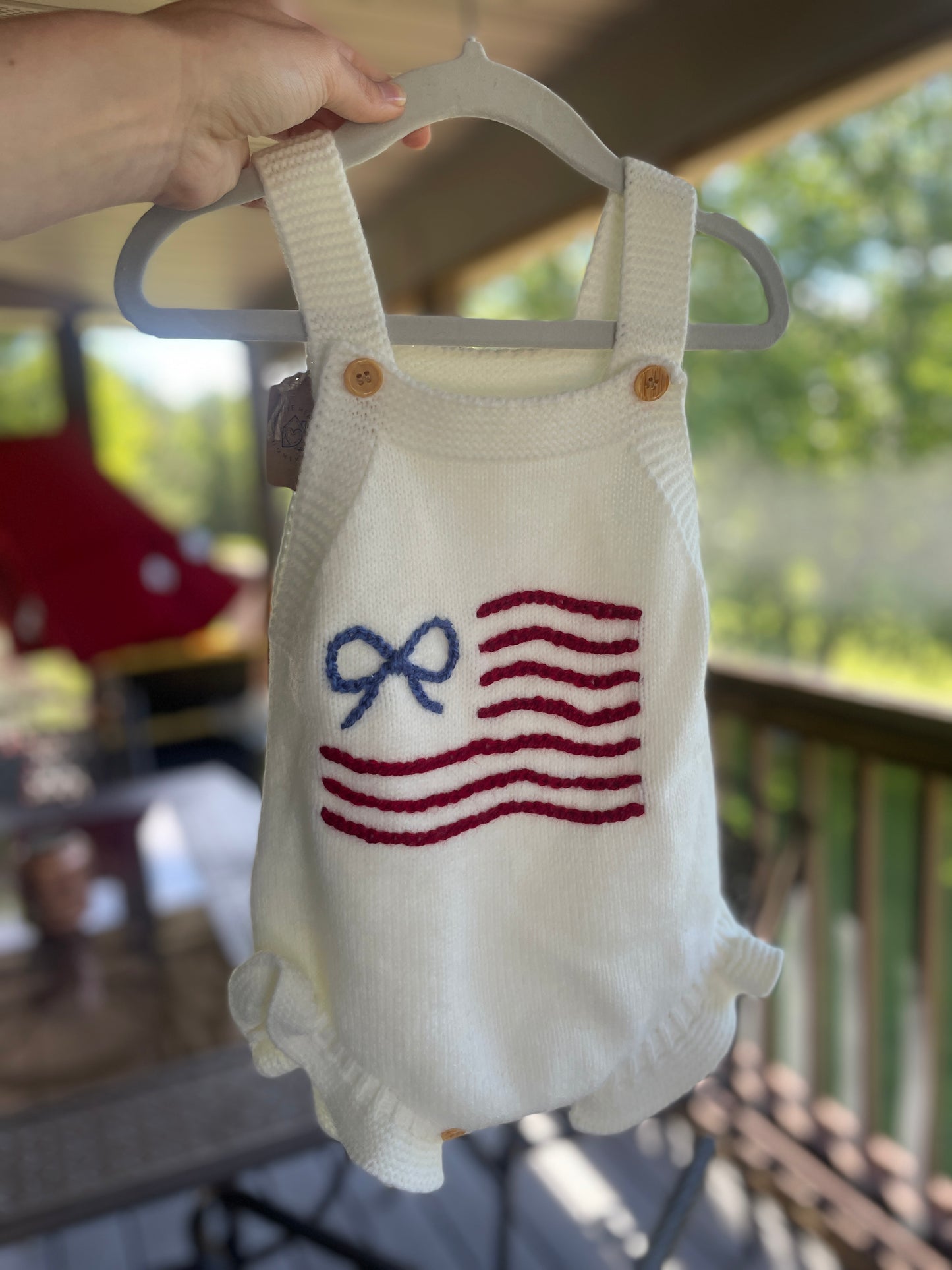Embroidered Flag Romper