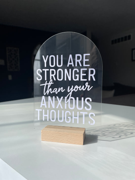 Stronger than Anxiety Nightstand Notes