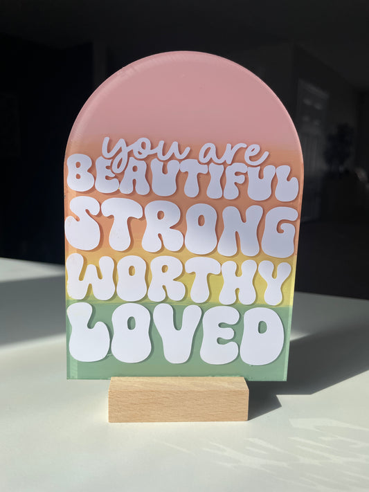 You are Beautiful Nightstand Note