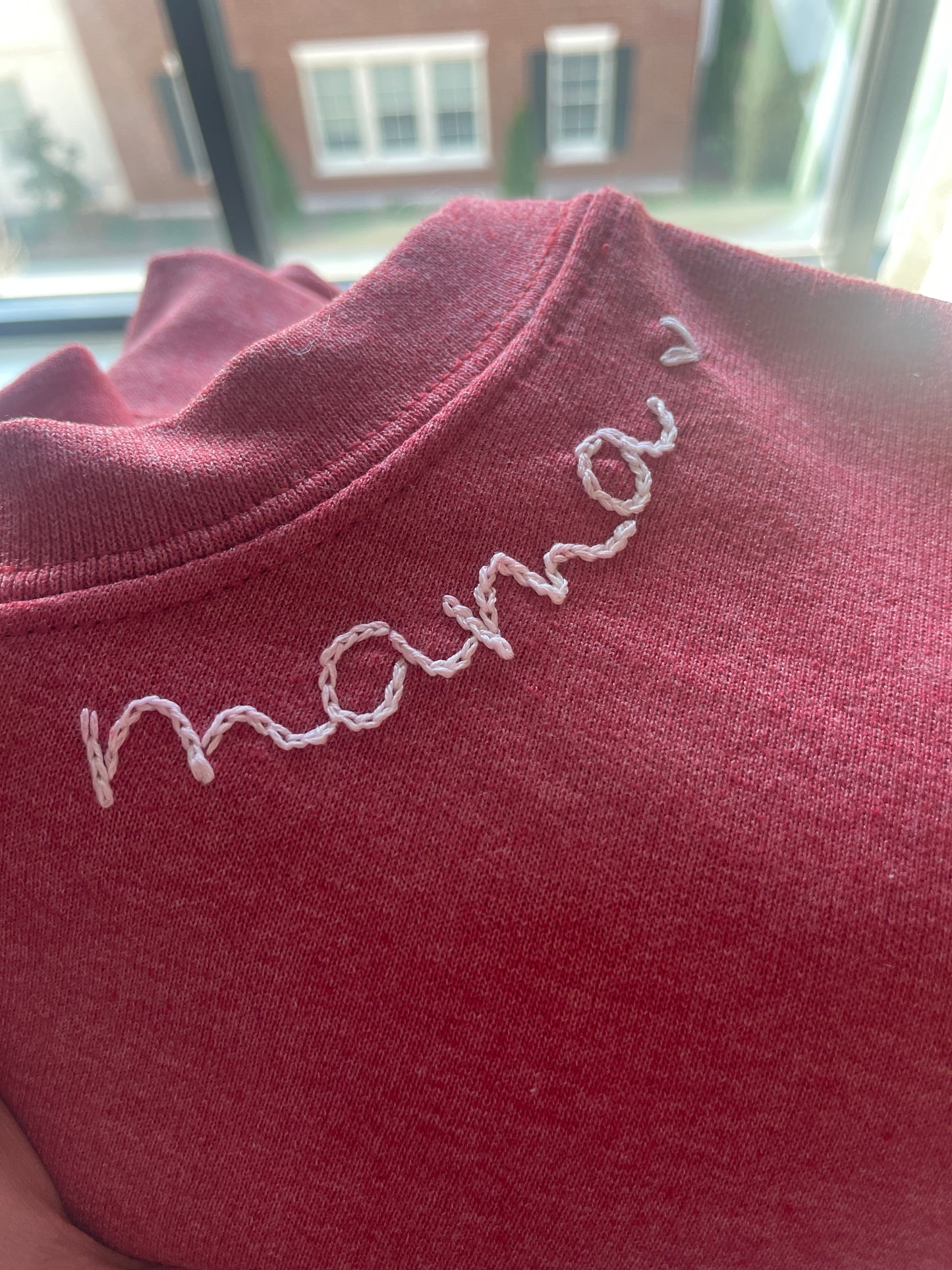 Hand-Embroidered Mama/Grandma Crew Neck