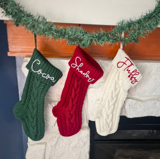 Hand-embroidered Stockings