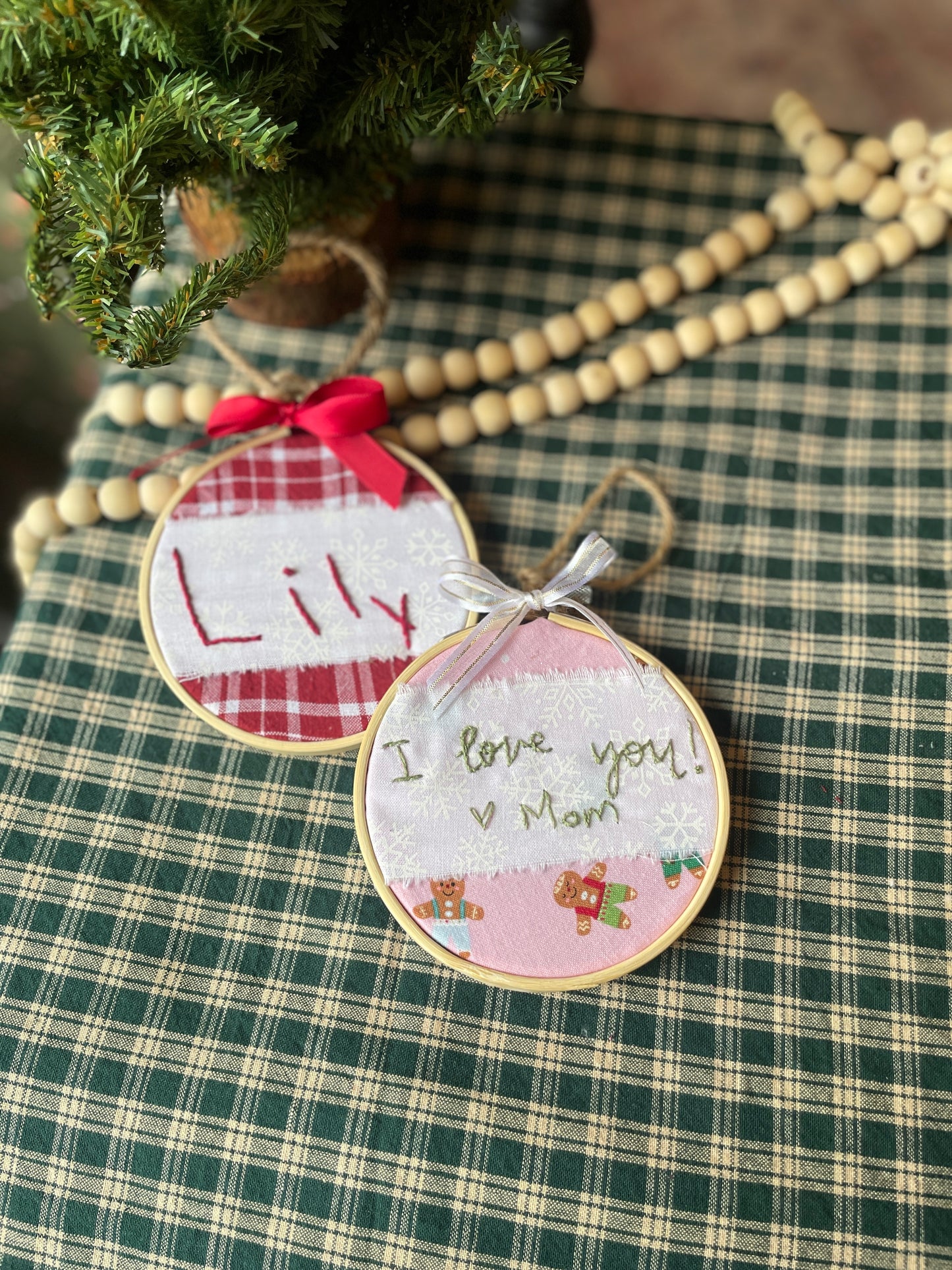 Keepsake Name/Message Embroidered Ornament